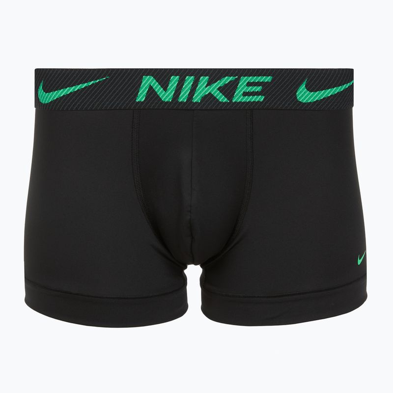 Men's boxer shorts Nike Dri-Fit Essential Micro Trunk 3 pairs black green shock/wild violet/black text wb 4