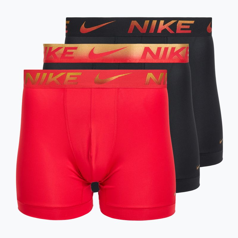 Men's boxers Nike Dri-Fit Essential Micro Boxer Brief 3 pairs university red/black/black metallic grdient wb