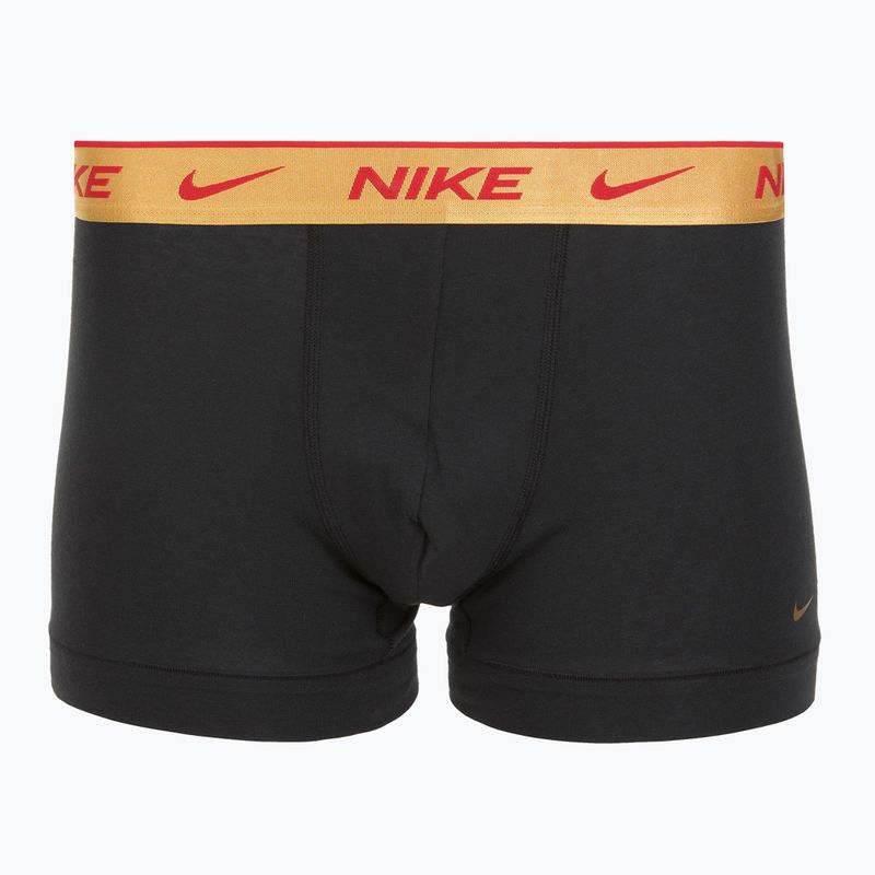Men's Nike Everyday Cotton Stretch Trunk boxer shorts 3 pairs blk/university red/wheat gold/black high shine wb 2