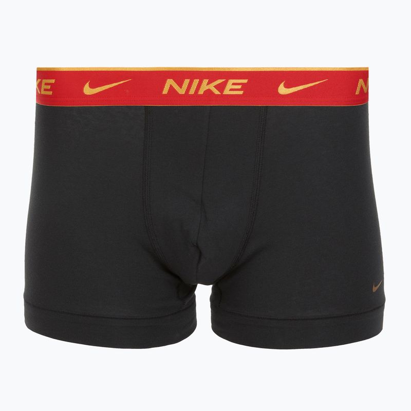 Men's Nike Everyday Cotton Stretch Trunk boxer shorts 3 pairs blk/university red/wheat gold/black high shine wb 3