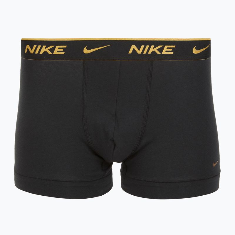 Men's Nike Everyday Cotton Stretch Trunk boxer shorts 3 pairs blk/university red/wheat gold/black high shine wb 4