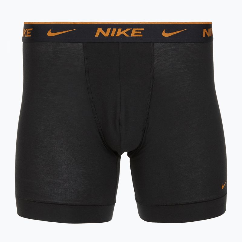 Men's Nike Everyday Cotton Stretch boxer shorts 3 pairs black light crimsn/desrt ochre/black waistband 4