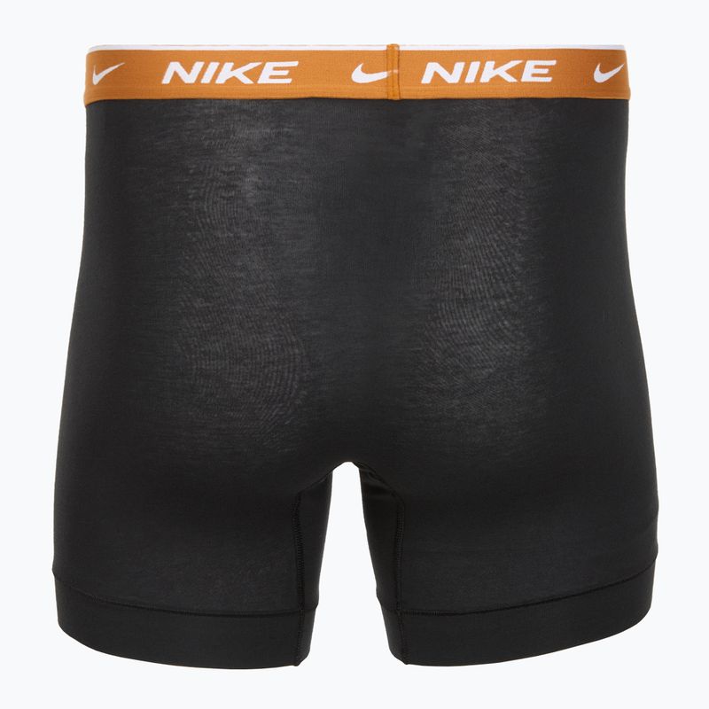 Men's Nike Everyday Cotton Stretch boxer shorts 3 pairs black light crimsn/desrt ochre/black waistband 5