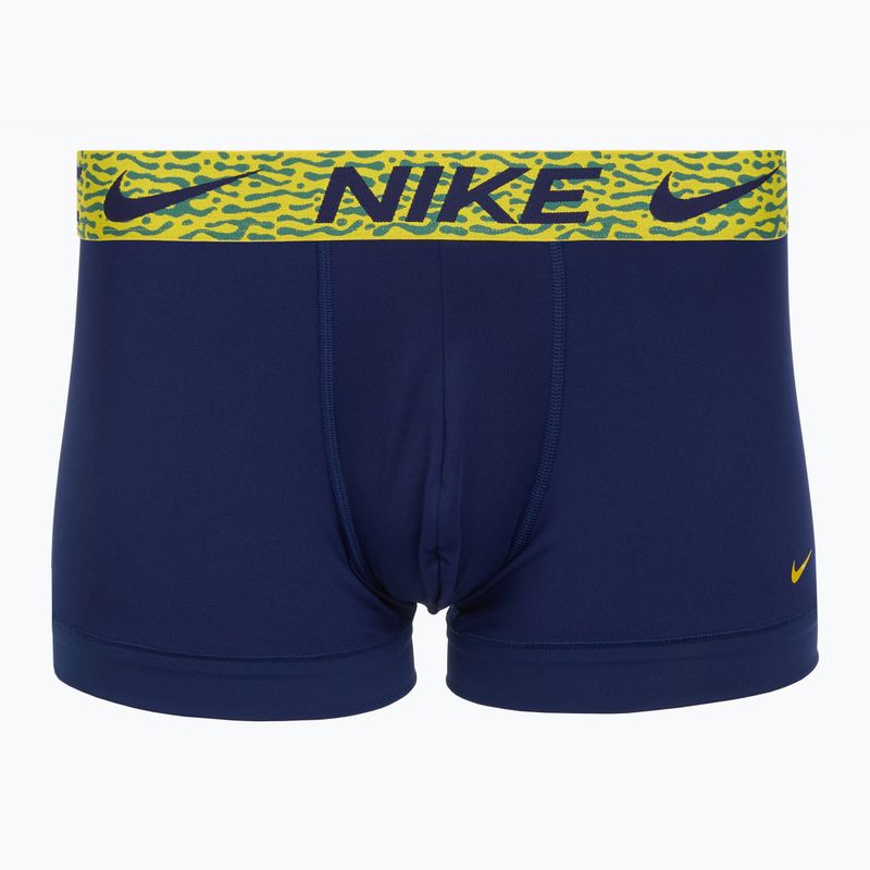 Men's boxer shorts Nike Dri-Fit Essential Micro Trunk 3 pairs blu void/lgh crim/brht citron/evergrn aura/abst wb 3