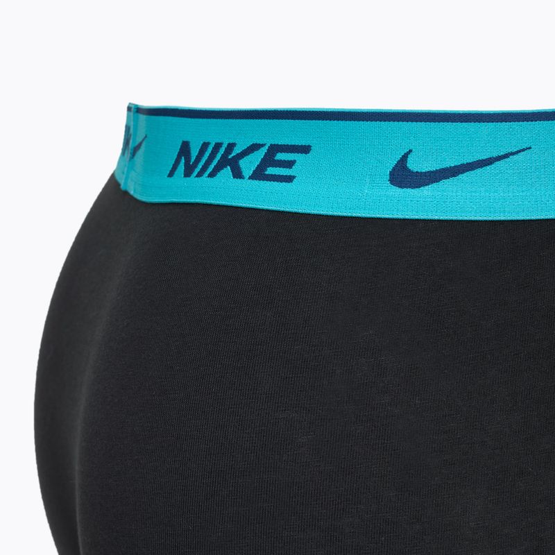 Men's boxer shorts Nike Everyday Cotton Stretch Trunk 3 pairs black light amry blue/dusty cactus/black waistband 3