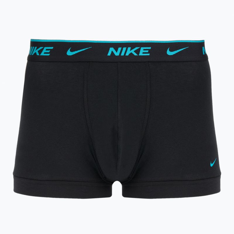 Men's boxer shorts Nike Everyday Cotton Stretch Trunk 3 pairs black light amry blue/dusty cactus/black waistband 5