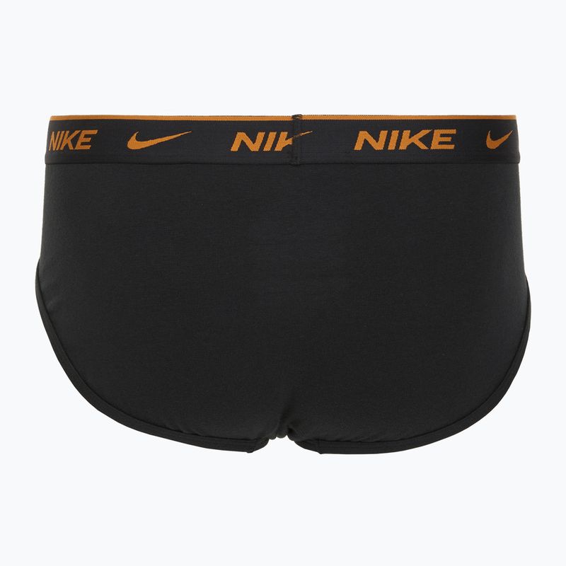 Men's Nike Everyday Cotton Stretch Brief 3 pairs black light crimson/desert ochre/black wb 5
