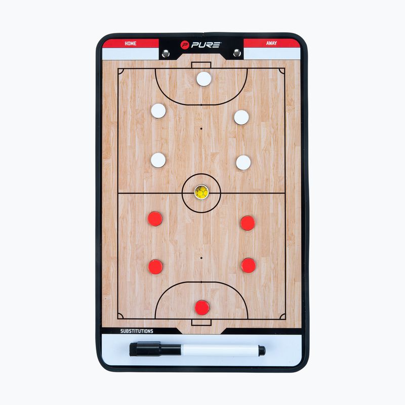 Pure2Improve white and brown futsal tactical board 3876