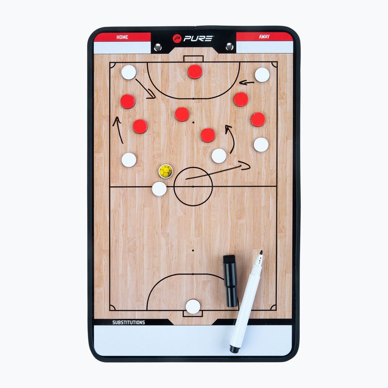 Pure2Improve white and brown futsal tactical board 3876 3