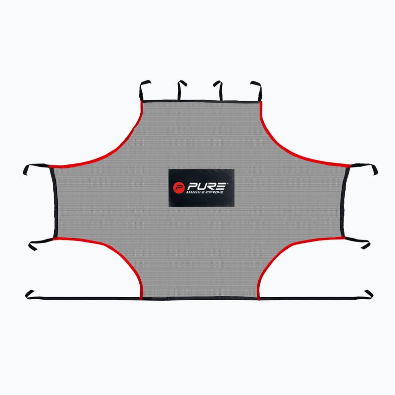Pure2Improve 3 x 2 m black and red 2810 goal training tarp