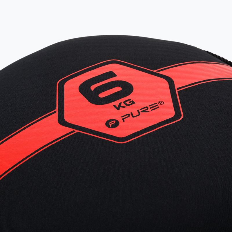 Pure2Improve Sandbell 6kg sandbag black and red P2I201230 3