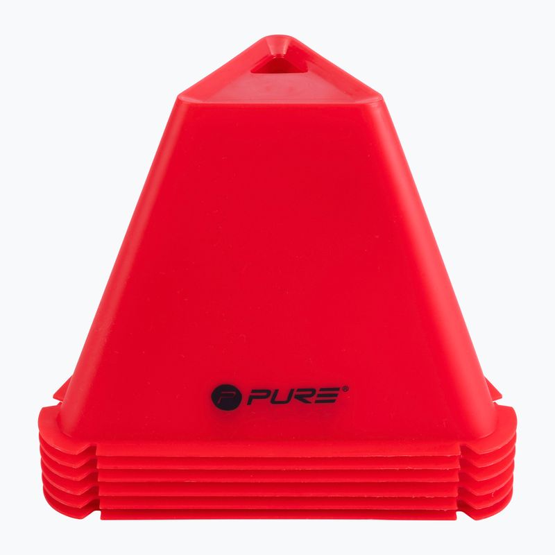 Pure2Improve Triangle training cones Set of 6 pcs red