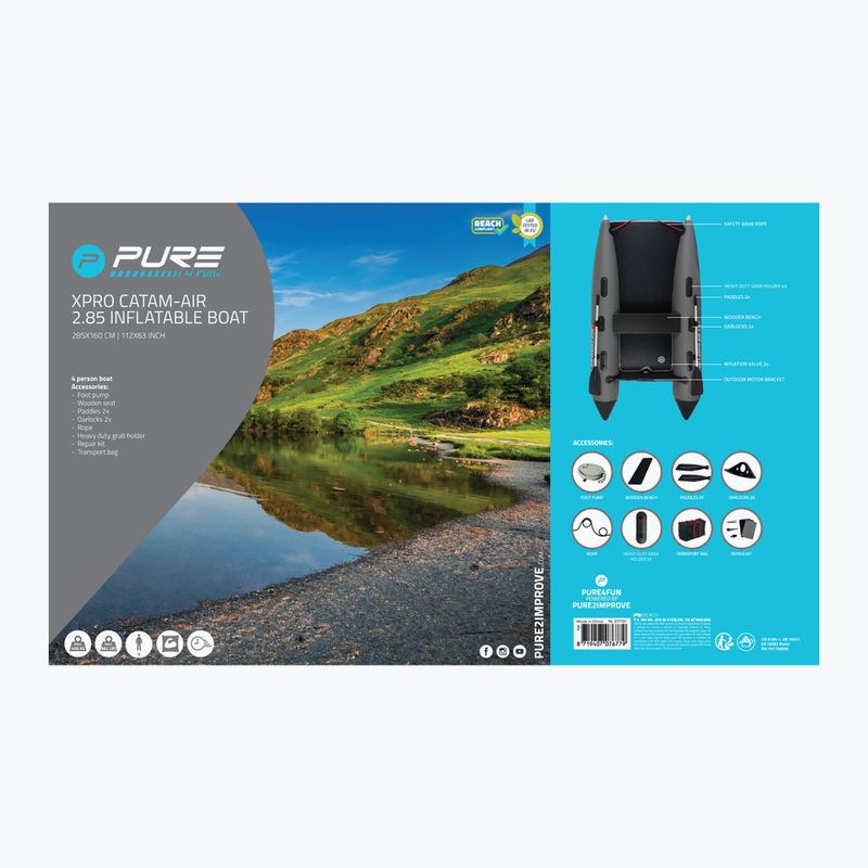 Pure4Fun XPRO Catam-Air 285 4-person pontoon grey P4F150090 3