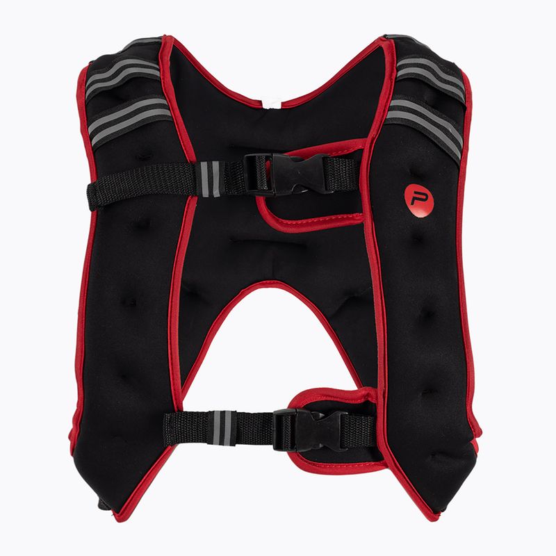 Pure2Improve P2I202320 Weighted waistcoat 10kg black and red P2I202320 training waistcoat