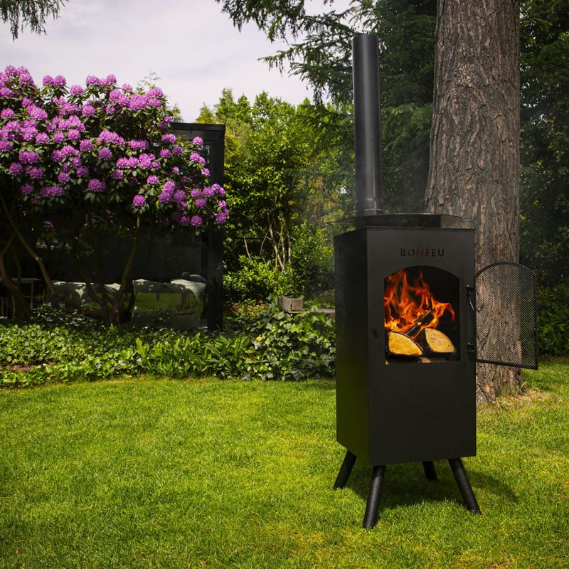 Outdoor fireplace BonFeu BonCarré black 8