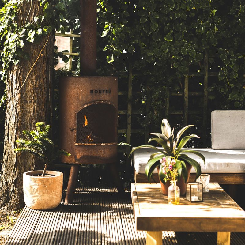 Outdoor fireplace BonFeu BonTon corten 4