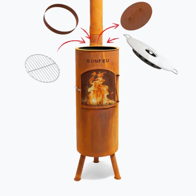 Outdoor fireplace BonFeu Bongiano LP corten 8