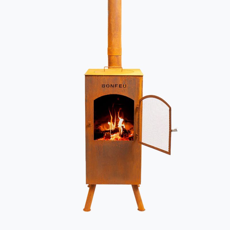 Outdoor fireplace BonFeu BonCarré corten 2