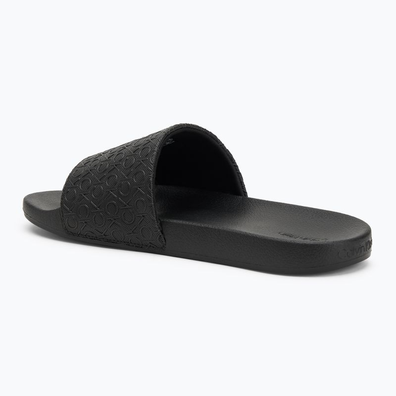 Calvin Klein men's flip-flops HM0HM01968 Pool Slide Mono Triple Black 3