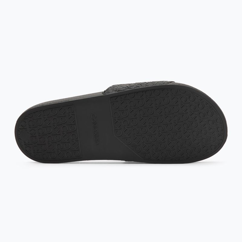 Calvin Klein men's flip-flops HM0HM01968 Pool Slide Mono Triple Black 4