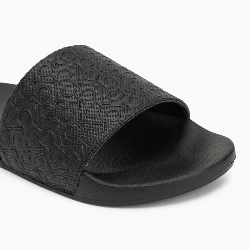 Calvin Klein men's flip-flops HM0HM01968 Pool Slide Mono Triple Black 7