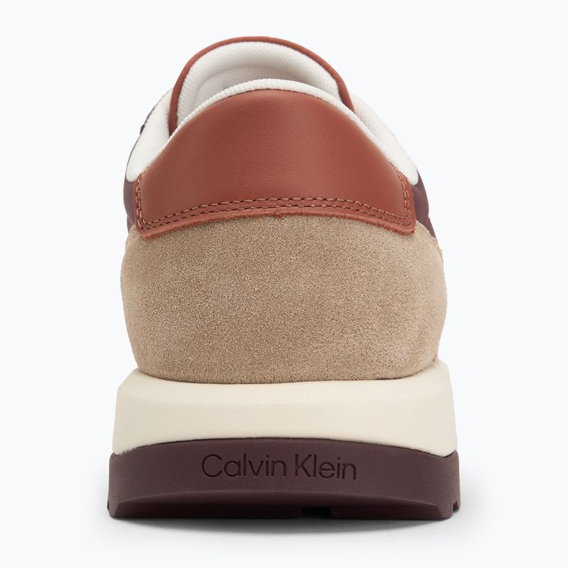 Calvin Klein men's shoes HM0HM01714 Low Top Lace Up Repreve Mix Silver Mink/Vineyard Wine 6