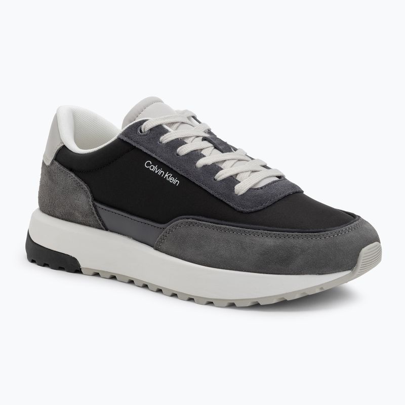 Calvin Klein men's shoes HM0HM01714 Low Top Lace Up Repreve Mix Formal Gray/Eggshell/Creamy White