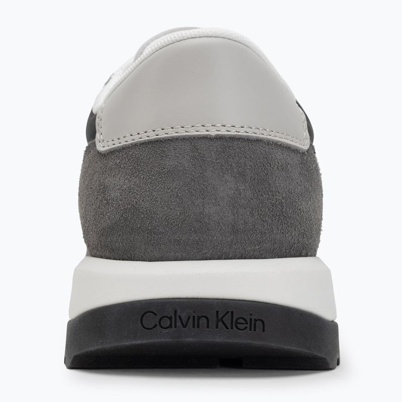 Calvin Klein men's shoes HM0HM01714 Low Top Lace Up Repreve Mix Formal Gray/Eggshell/Creamy White 6