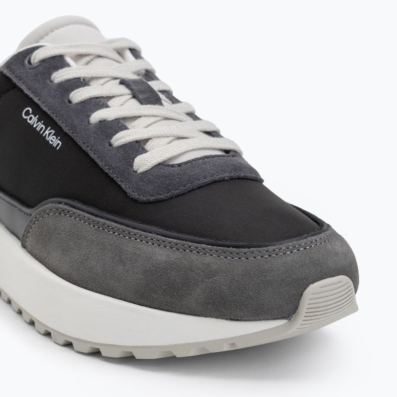 Calvin Klein men's shoes HM0HM01714 Low Top Lace Up Repreve Mix Formal Gray/Eggshell/Creamy White 7