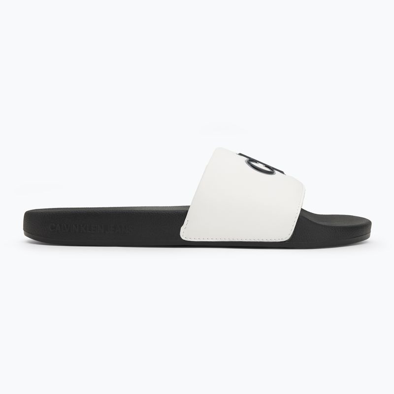 Calvin Klein men's flip-flops YM0YM01281 Jelly Mono PU Bright White/Black 2