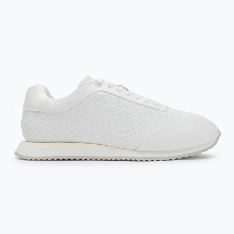 Calvin Klein Women's Shoes HW0HW02574 Runner Lace Up Mono Pu Triple Bright White 2