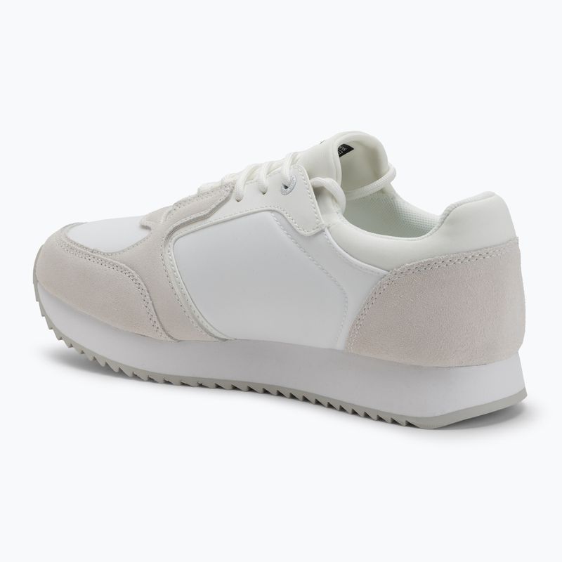 Calvin Klein Women's Shoes YW0YW01644 Runner Laceup Sock Mg Nylon Mix Bright White/Black 3