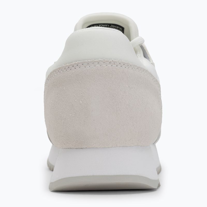 Calvin Klein Women's Shoes YW0YW01644 Runner Laceup Sock Mg Nylon Mix Bright White/Black 6