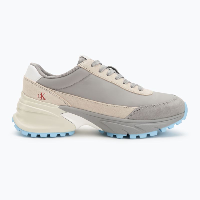 Calvin Klein women's shoes YW0YW01852 Hike Runner Mg Nylon Mix formal gray/eggsshell creamy/white 2