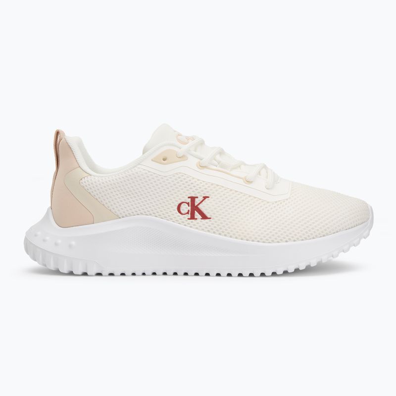 Calvin Klein women's shoes YW0YW01851 Eva Runner L-Up Mix Mesh Logo Ck bright white/black 2