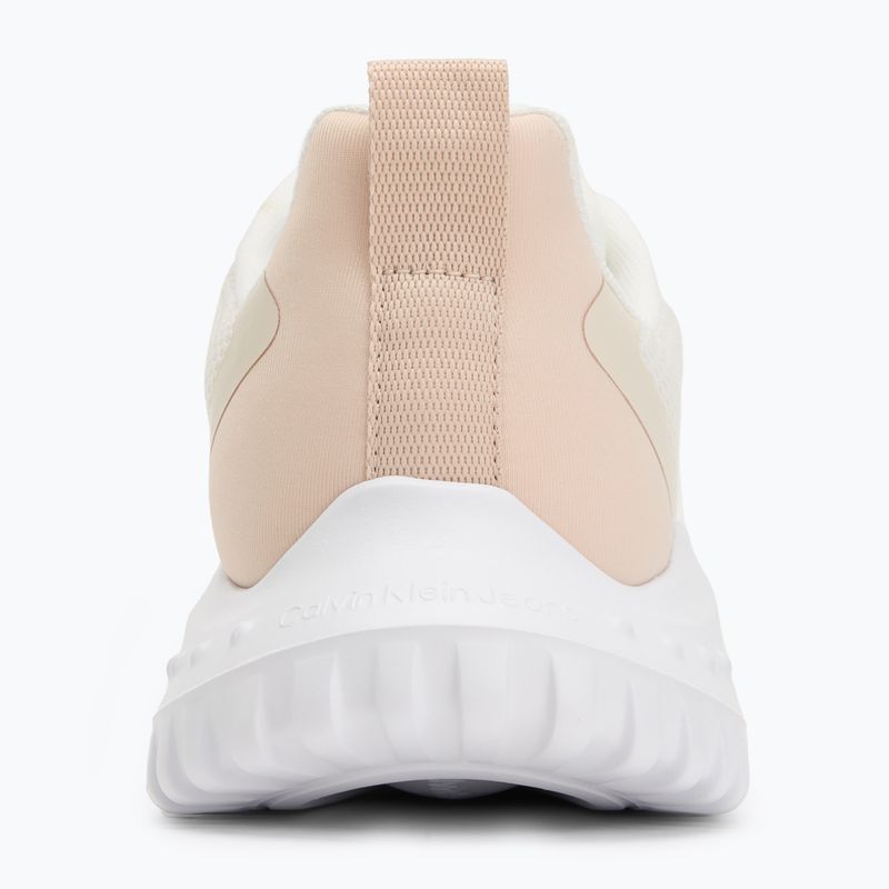 Calvin Klein women's shoes YW0YW01851 Eva Runner L-Up Mix Mesh Logo Ck bright white/black 6