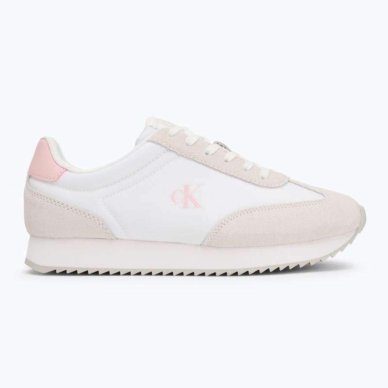 Calvin Klein Women's Shoes YW0YW01828 Caleup Mg Nylon Mix Bright White/Sweet Pink 2
