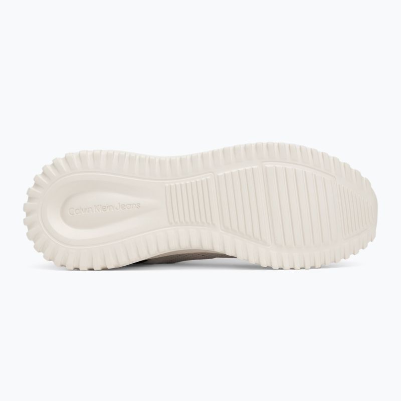 Calvin Klein women's shoes YW0YW01855 Eva Runner Sock Mg Tech Mix monstruck/creamy white/orange 4