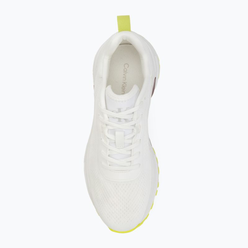 Calvin Klein women's shoes YW0YW01856 Hike Runner Mg Tech Knit bright white wild lime/andora 5