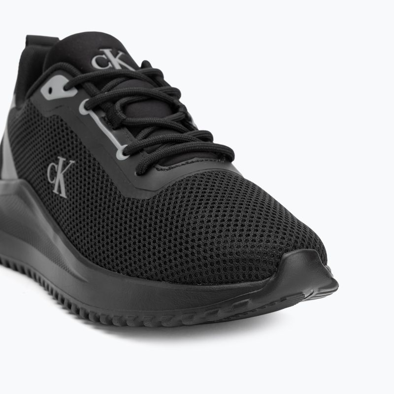 Calvin Klein women's shoes YW0YW01851 Eva Runner L-Up Mix Mesh Logo Ck black/mockingbird 7