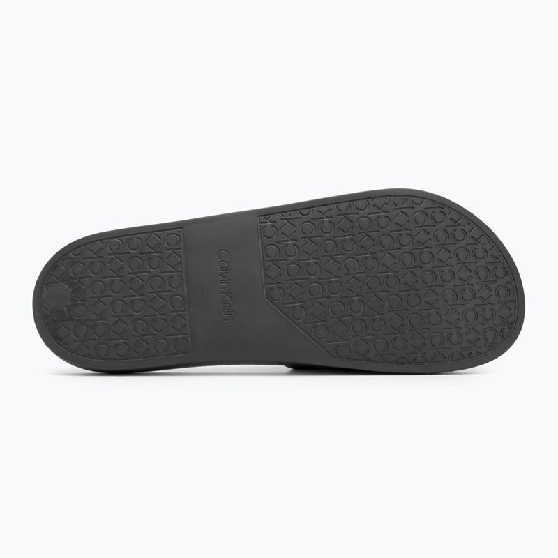Calvin Klein men's flip-flops HM0HM00455 Pool Slide Rubber dark olive 4