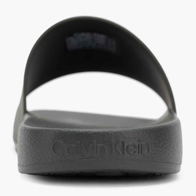 Calvin Klein men's flip-flops HM0HM00455 Pool Slide Rubber dark olive 6