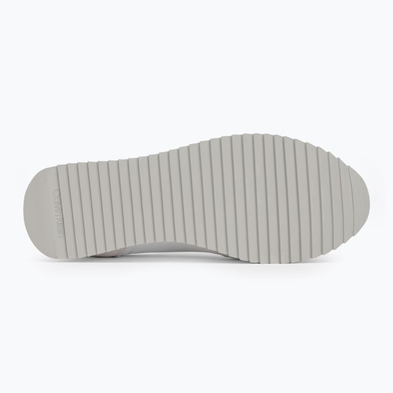 Calvin Klein men's shoes YM0YM01326 Retro Runner Sock Lace Up Ny-Su Bright White/Black 4