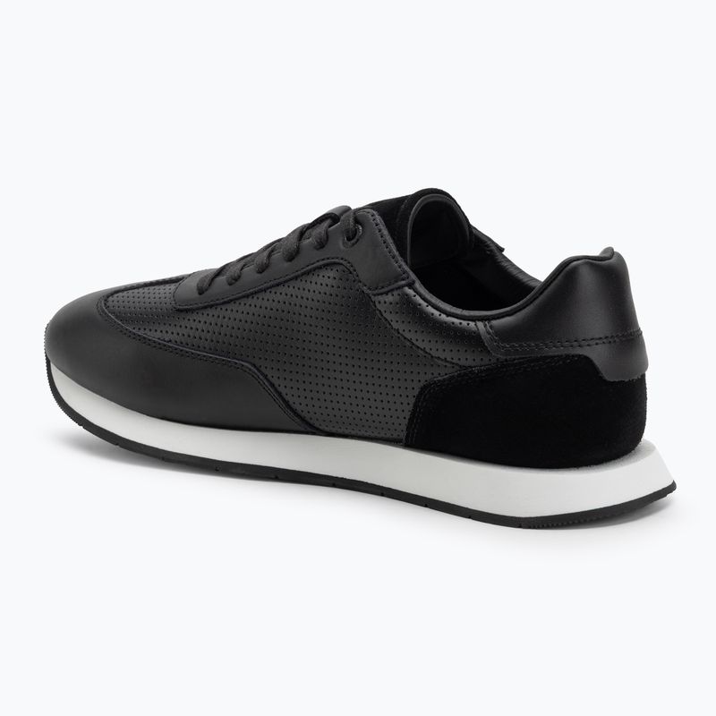 Calvin Klein men's shoes HM0HM01871 Low Prof Runn Laceup Perf Lth Black/Bright White 3