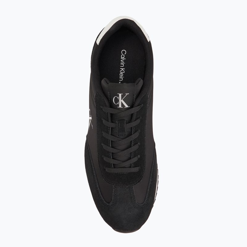 Calvin Klein men's shoes YM0YM01325 Retro Runner Lace Up Ny-Su Black/Bright White 5
