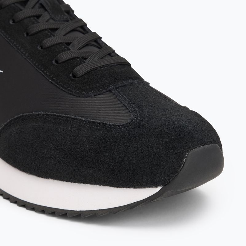Calvin Klein men's shoes YM0YM01325 Retro Runner Lace Up Ny-Su Black/Bright White 7
