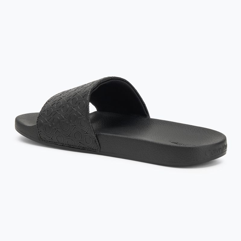Calvin Klein Women's Flip Flops HW0HW02541 Pool Slide Mono Ck Black 3
