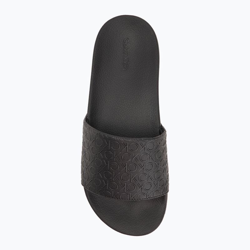 Calvin Klein Women's Flip Flops HW0HW02541 Pool Slide Mono Ck Black 5