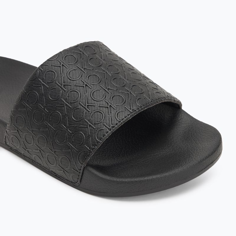 Calvin Klein Women's Flip Flops HW0HW02541 Pool Slide Mono Ck Black 7