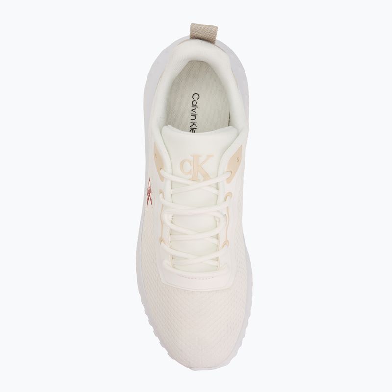 Calvin Klein men's shoes YM0YM01285 Hike Runner Mix Mesh Bright White/Moonstruck/Tandoori 5